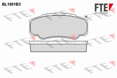 Bremžu uzliku kompl., Disku bremzes FTE 9010442