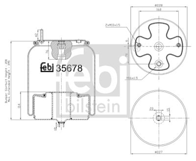Pneimoatsperes spilvens, Pneimopiekare FEBI BILSTEIN 35678