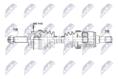 Piedziņas vārpsta NTY NPW-MS-102