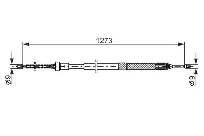 Тросик, cтояночный тормоз BOSCH 1 987 482 308