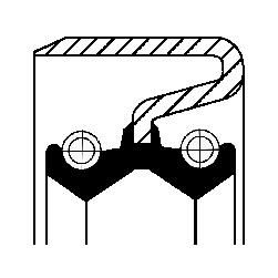 Уплотняющее кольцо, дифференциал CORTECO 12001755B