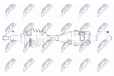 Piedziņas vārpsta NTY NPW-FR-206