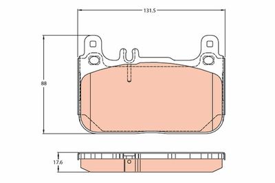 Bremžu uzliku kompl., Disku bremzes TRW GDB2118