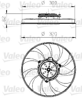 Ventilators, Motora dzesēšanas sistēma VALEO 696024