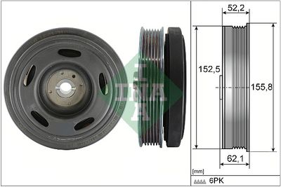 Ременный шкив, коленчатый вал Schaeffler INA 544 0516 10