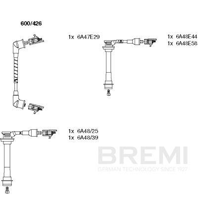 Комплект проводов зажигания BREMI 600/426