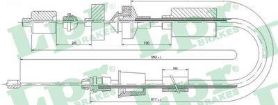 Трос, управление сцеплением LPR C0202C