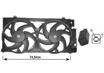 Ventilators, Motora dzesēšanas sistēma VAN WEZEL 0903749