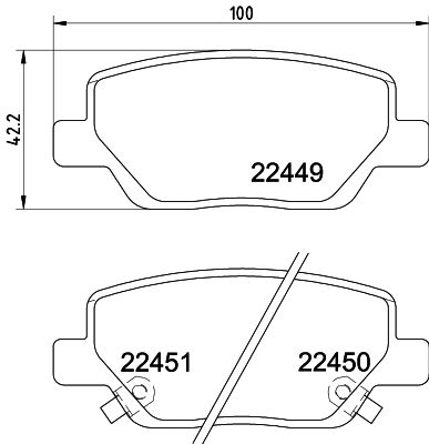 Bremžu uzliku kompl., Disku bremzes HELLA PAGID 8DB 355 025-861