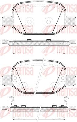 Bremžu uzliku kompl., Disku bremzes REMSA 0727.52