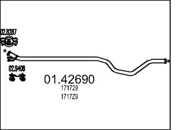 Труба выхлопного газа MTS 01.42690