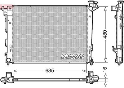 Радиатор, охлаждение двигателя DENSO DRM41006