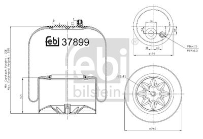 Pneimoatsperes spilvens, Pneimopiekare FEBI BILSTEIN 37899