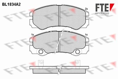 Bremžu uzliku kompl., Disku bremzes FTE 9010413