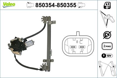 Stikla pacelšanas mehānisms VALEO 850354