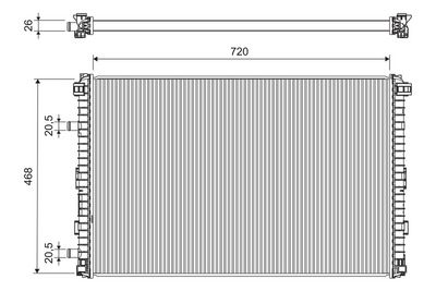 Radiators, Motora dzesēšanas sistēma VALEO 701305