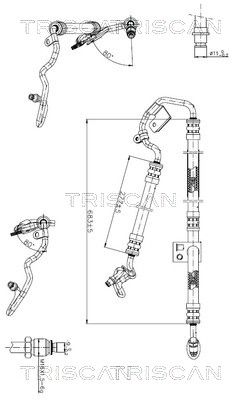 Hidrauliskā šļūtene, Stūres iekārta TRISCAN 8516 23009