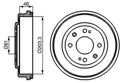 Тормозной барабан BOSCH 0 986 477 059