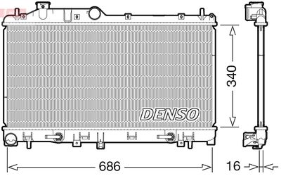 Radiators, Motora dzesēšanas sistēma DENSO DRM36024