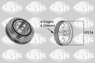 Ременный шкив, коленчатый вал SASIC 2156044