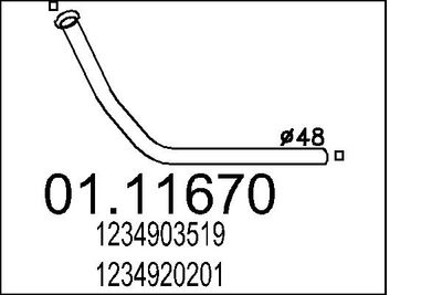 Труба выхлопного газа MTS 01.11670