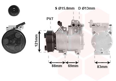 Компрессор, кондиционер VAN WEZEL 8200K258