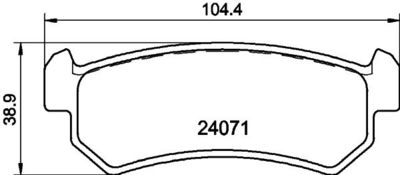 Bremžu uzliku kompl., Disku bremzes HELLA PAGID 8DB 355 011-451