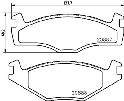 Bremžu uzliku kompl., Disku bremzes HELLA PAGID 8DB 355 017-521