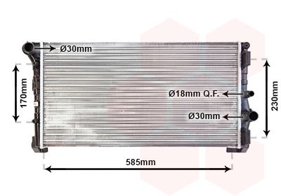 Radiators, Motora dzesēšanas sistēma VAN WEZEL 73002088