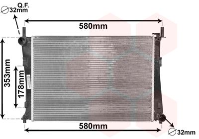 Radiators, Motora dzesēšanas sistēma VAN WEZEL 18002325