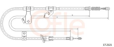 Тросик, cтояночный тормоз COFLE 17.2121
