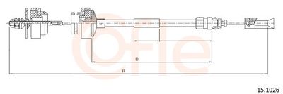 Трос, управление сцеплением COFLE 92.15.1026
