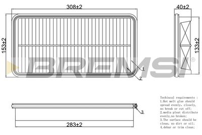 Воздушный фильтр BREMSI FA1273