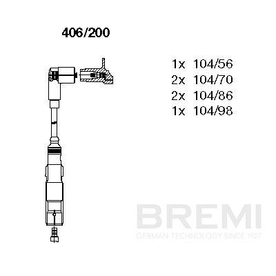 Augstsprieguma vadu komplekts BREMI 406/200