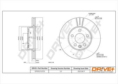 Тормозной диск Dr!ve+ DP1010.11.0733