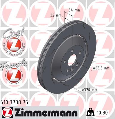 Bremžu diski ZIMMERMANN 610.3738.75