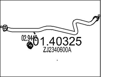 Труба выхлопного газа MTS 01.40325