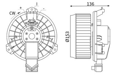 Вентилятор салона MAHLE AB 425 000S