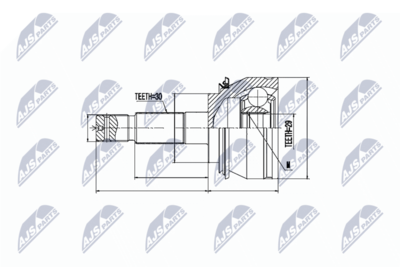 Šarnīru komplekts, Piedziņas vārpsta NTY NPZ-TY-076