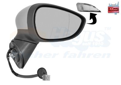 Ārējais atpakaļskata spogulis VAN WEZEL 1801808