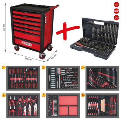 KS TOOLS 8267598 Instrumentu ratiņi