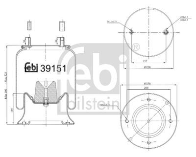 Pneimoatsperes spilvens, Pneimopiekare FEBI BILSTEIN 39151