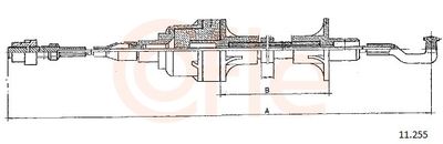 Трос, управление сцеплением COFLE 92.11.255