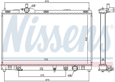 Radiators, Motora dzesēšanas sistēma NISSENS 646946