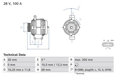 Ģenerators BOSCH 0 986 085 370