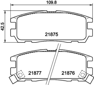 Bremžu uzliku kompl., Disku bremzes HELLA PAGID 8DB 355 016-621