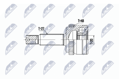 Шарнирный комплект, приводной вал NTY NPZ-HY-550