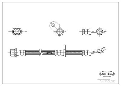 Тормозной шланг CORTECO 19033098