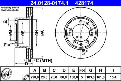 Тормозной диск ATE 24.0128-0174.1
