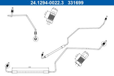 Bremžu šļūtene ATE 24.1294-0022.3